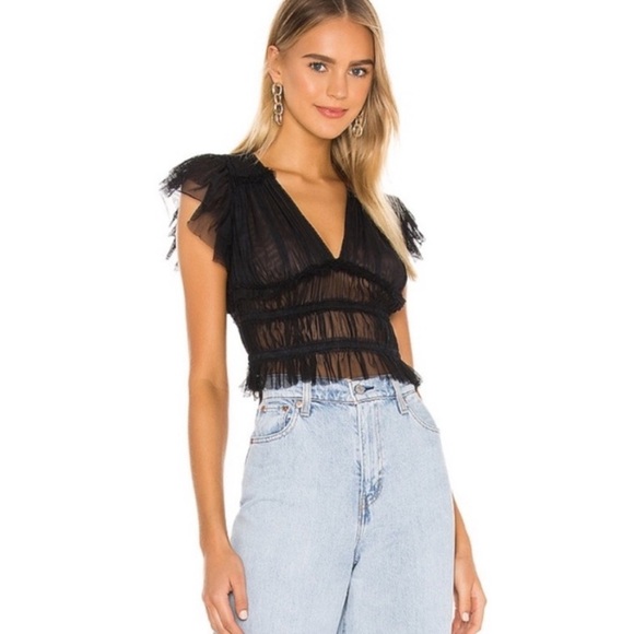 Free People Making Me Smile Top in Black - Picture 1 of 4